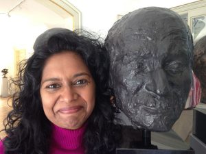 At PhD Module with Trans4m in Geneva, next to a sculpture of C.G. Jung